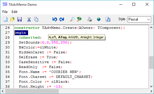 TAdvMemo, TDBAdvMemo, TAdvCodeList 3.4.0.1 full