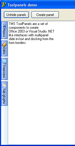 TMS ToolPanels screenshot