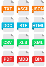 Import & export in various industry standard file formats