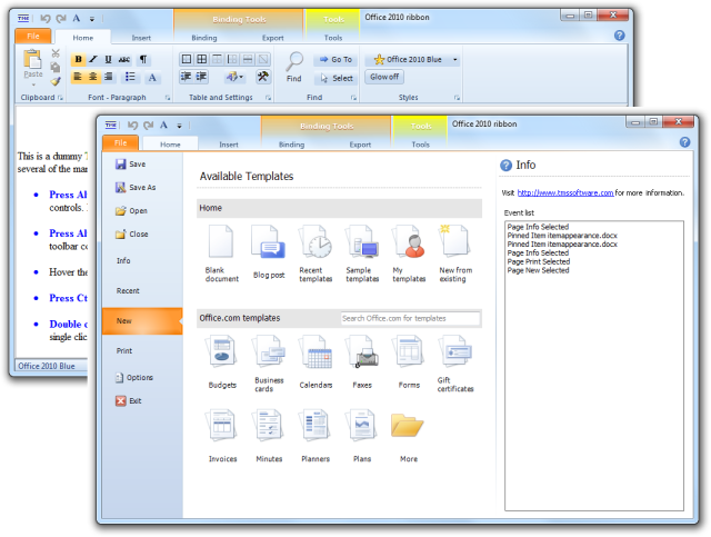 Office 2010 ribbon