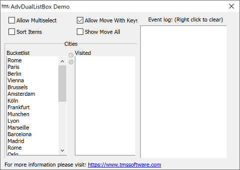 Delphi component VCL list box