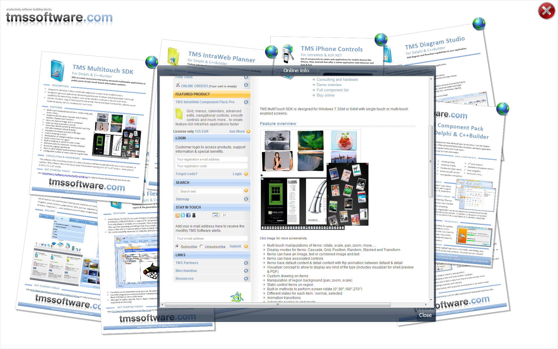 TMS VCL MultiTouch SDK SDK to create immersive interactive multimedia ...