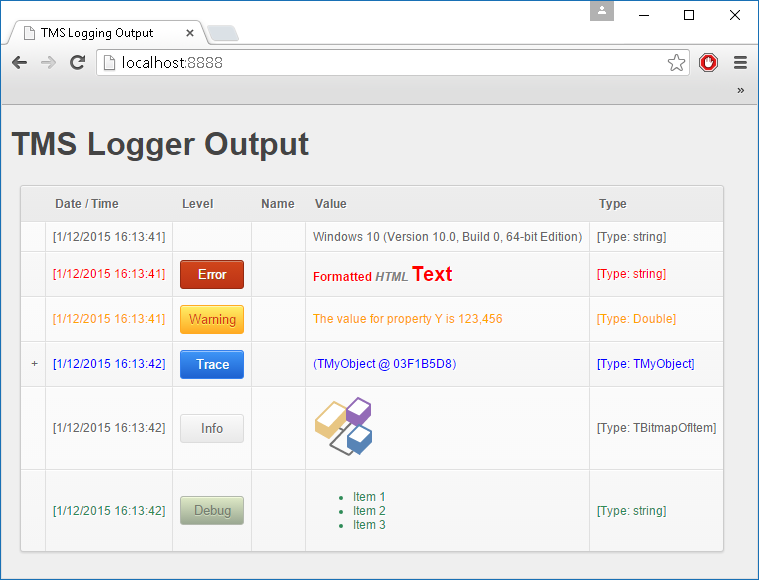 TMS Logging