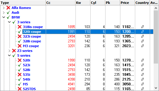 Delphi component VCL List