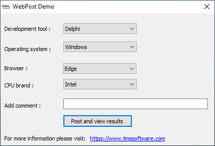 Delphi component VCL WebPost