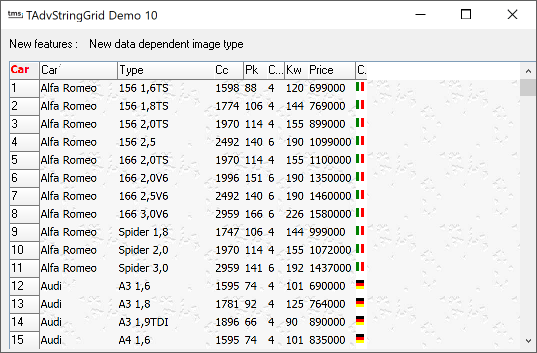 vcl grid sorting