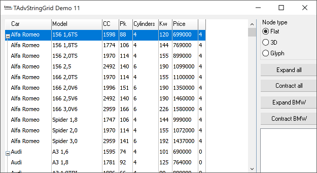 delphi fmx grid