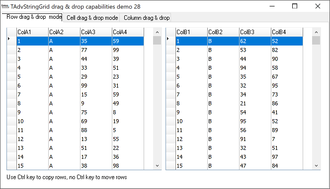 vcl grid drag and drop