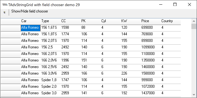 vcl grid