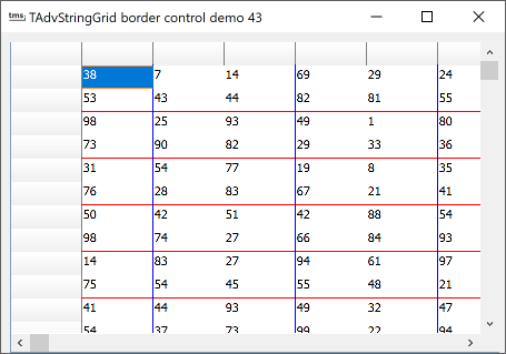 vcl grid borders