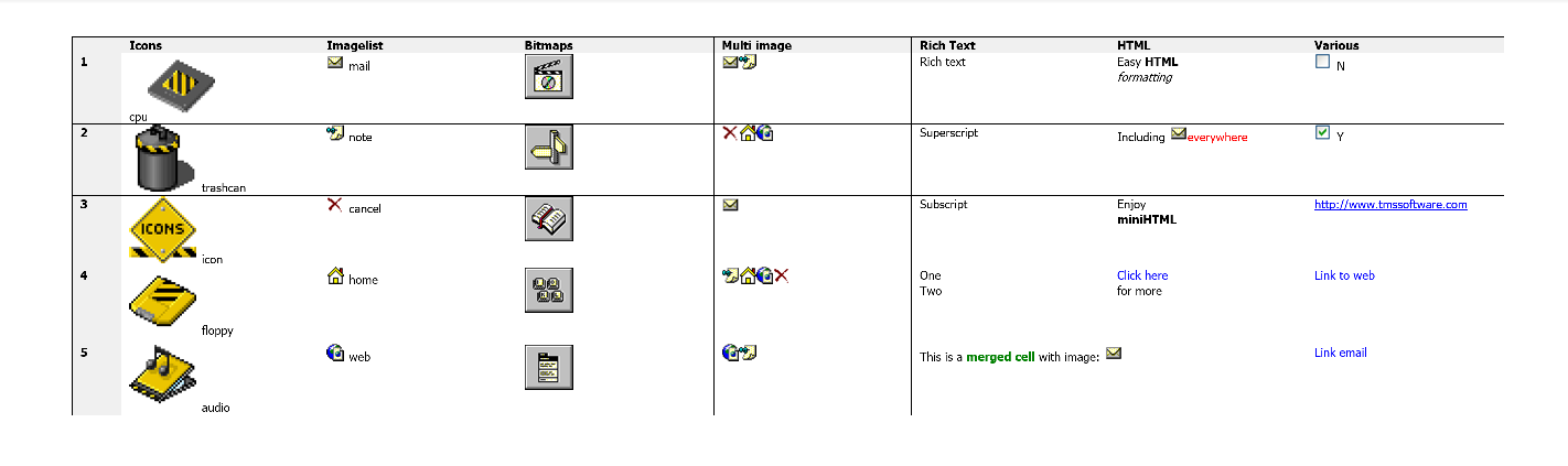 vcl grid RTF