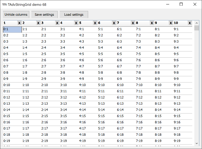 vcl grid