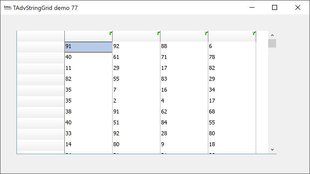 vcl grid filtering