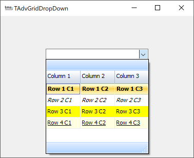 vcl grid dropdown