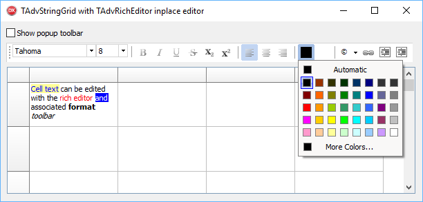 vcl grid editing