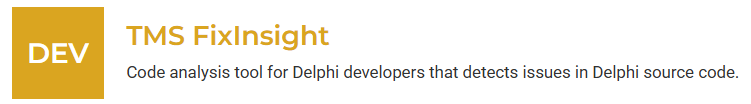 TMS Software Delphi Components fixinsightpro