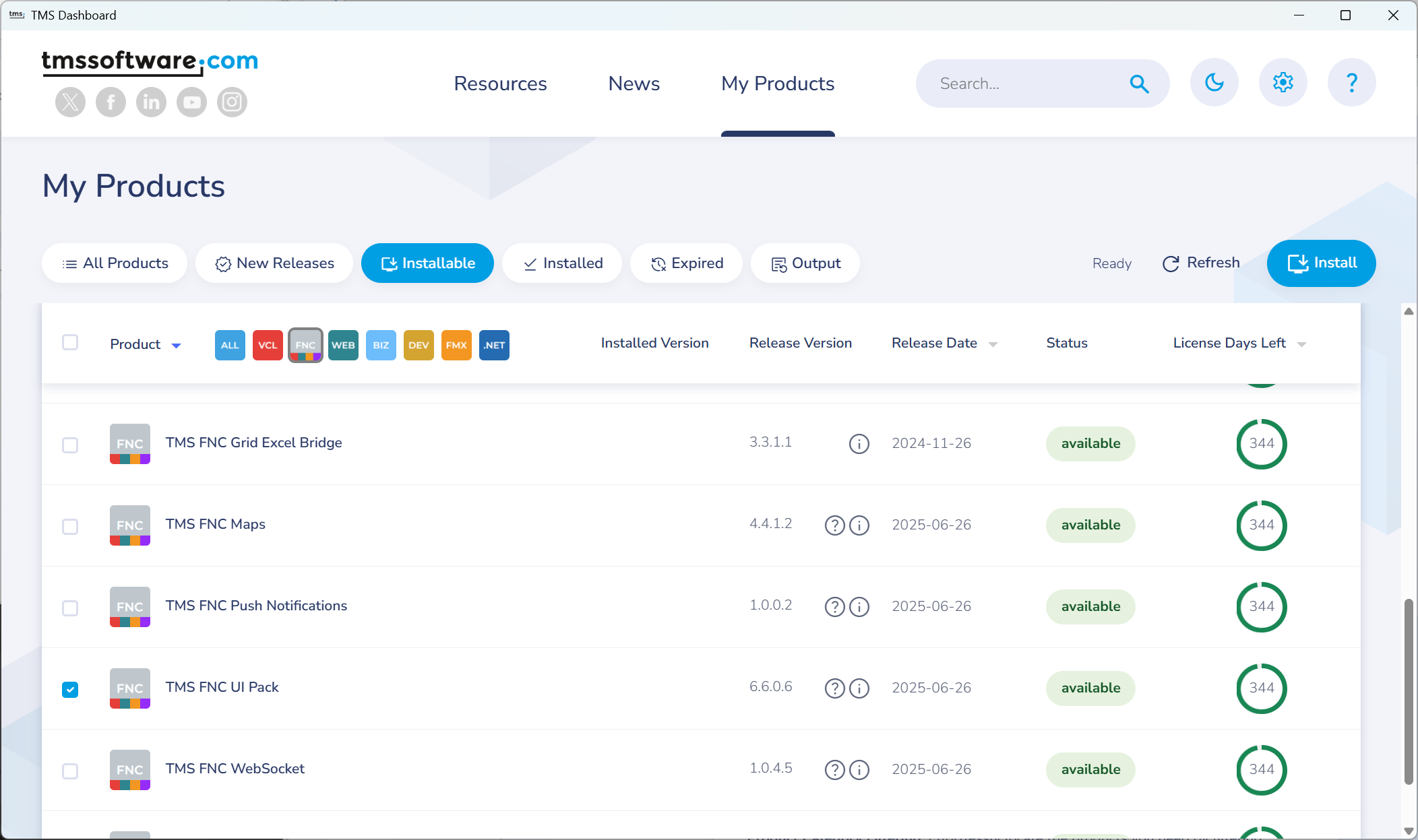 TMS Software Delphi  Components 