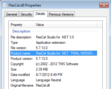 TMS Flexcel Studio for .NET screenshot TMS Flexcel Studio for .NET screenshot