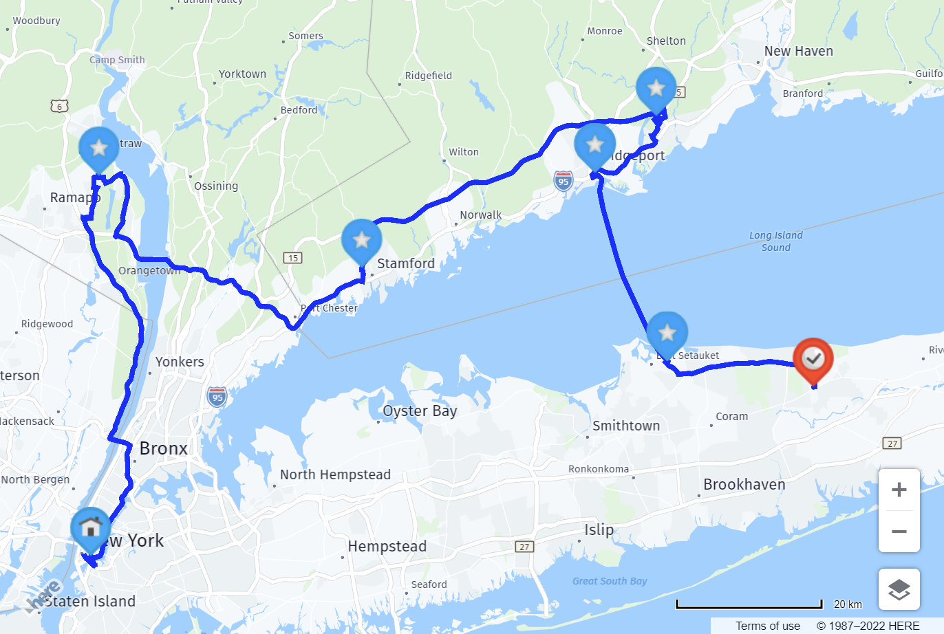 Seamless route calculation with geocoding and optional GPX / GeoJSON import & export