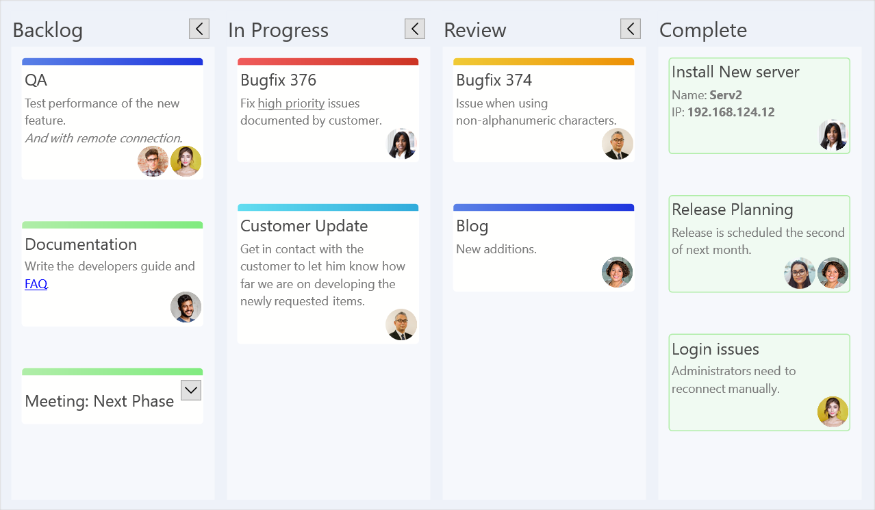 Powerful workflow visualization kanban board