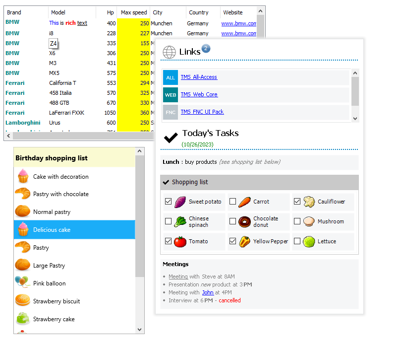 TMS Software Delphi  Components 