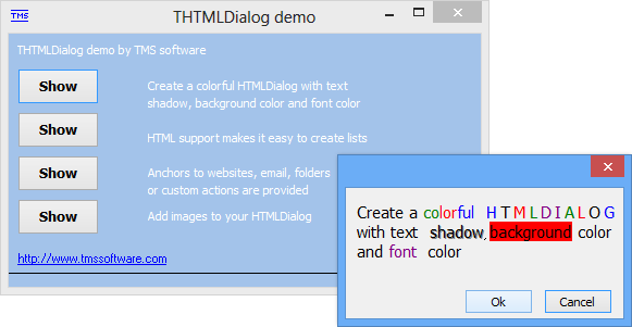 vcl html dialog