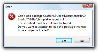 Cannot load package. Can&#039;t load package.