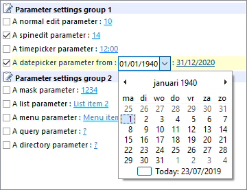 TMS Parameter Controls