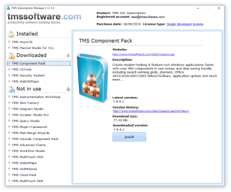 Tms component pack 6.5.0.0 Tms component pack 6.5.0.0