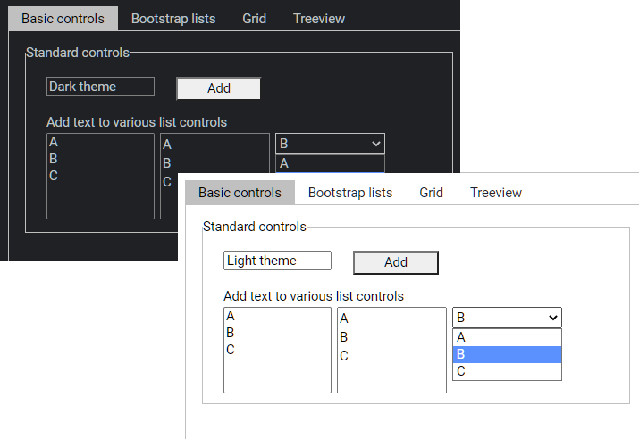 TMS WEB Core Delphi OS theme